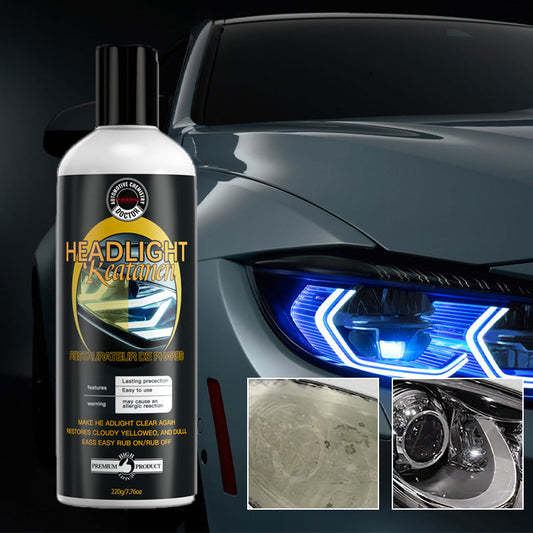 Liquide de polissage pour phares de voiture avec éponge