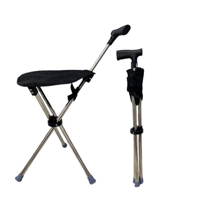 🦯Canne pliable 2 en 1 avec chaise🌟 La liberté de marcher, de se reposer et d'explorer en toute simplicité !