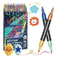 🎨Marqueurs pinceaux à effet pailleté🥇✨ : Créez des œuvres scintillantes en toute fluidité 🥳 (🌈24 à 96 couleurs | Écriture fluide sans bouchons | Ne traverse pas le papier📝)