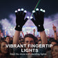 Gants tricotés à bouts de doigts lumineux à LED