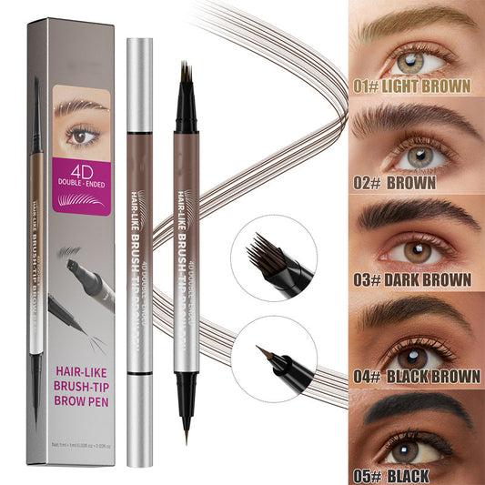 🔥50 % de réduction jusqu'à épuisement des stocks !🎉Crayon à sourcils liquide 2-en-1 résistant à l'eau