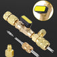 🔧❄️✨ PROMO -50% ! Outil de Retrait de Noyau de Valve Climatisation – Laiton, Double Ports SAE & 10 Noyaux Inclus