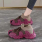 Chaussures de marche décontractées en tricot à enfile