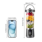 🌀【Offre limitée – 50 % de réduction】🥤 Mixeur à smoothies sans fil – 10 lames, USB-C, 600 ml – des smoothies et des milk-shakes parfaits – partout et en un clin d'œil !