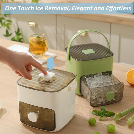 🧊 50% DE RÉDUCTION! 🔥 Machine à Glaçons Portable avec Couvercle & Boîte de Rangement – 48 Glaçons, Design Compact & Parfaite Pour Les Fêtes 🏖️