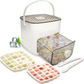 🧊 50% DE RÉDUCTION! 🔥 Machine à Glaçons Portable avec Couvercle & Boîte de Rangement – 48 Glaçons, Design Compact & Parfaite Pour Les Fêtes 🏖️