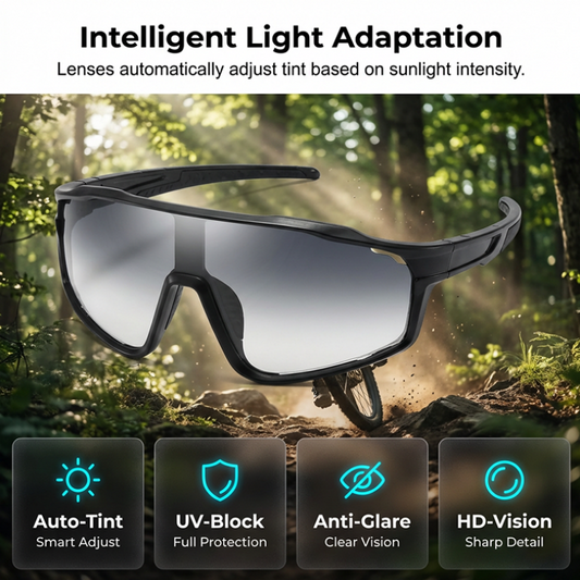 🌟Nouveautés 2026 : jusqu'à 60 % de réduction !🌟Lunettes de sport photochromiques pour l'extérieur