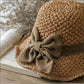👒🌞 PROMO -60% ! Chapeau de Soleil Tressé avec Nœud – Large Bord, Ajustable & Pliable pour Voyage (Kaki/Beige)