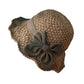 👒🌞 PROMO -60% ! Chapeau de Soleil Tressé avec Nœud – Large Bord, Ajustable & Pliable pour Voyage (Kaki/Beige)