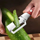 📢📢50 % DE RÉDUCTION !! ⏰🥒 Éplucheur 3-en-1 en Acier Inox – Lame Large, Ouvre-Bouteille & Poignée Ergonomique (Rouge/Noir)