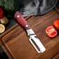 📢📢50 % DE RÉDUCTION !! ⏰🥒 Éplucheur 3-en-1 en Acier Inox – Lame Large, Ouvre-Bouteille & Poignée Ergonomique (Rouge/Noir)