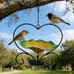 Mangeoire à oiseaux florale en forme de cœur