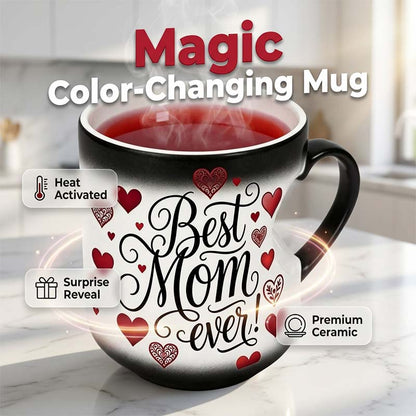 Tasse thermosensible « Best Mom Ever » qui change de couleur