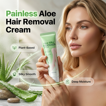🔥 50% DE RÉDUCTION ! ✨Crème dépilatoire douce à l'aloe vera