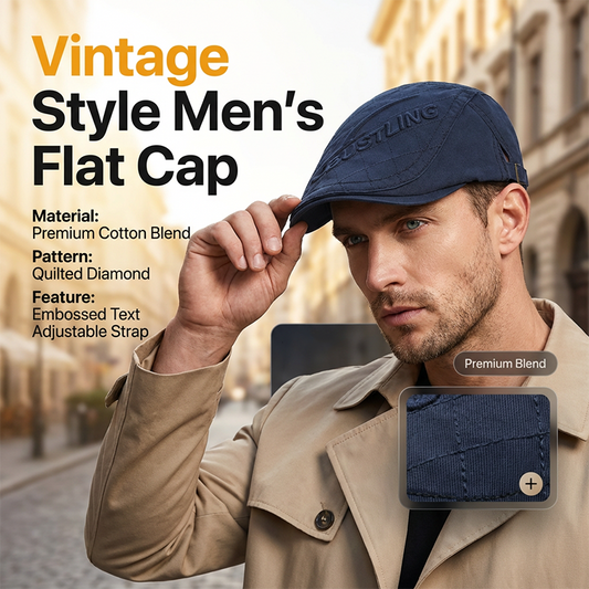 🧢 PROMO LIMITÉE 50% DE RÉDUCTION ! ✨ Casquette Plate Respirante avec Sangle Réglable – Tissu Mesh, Style Ivy 🍂