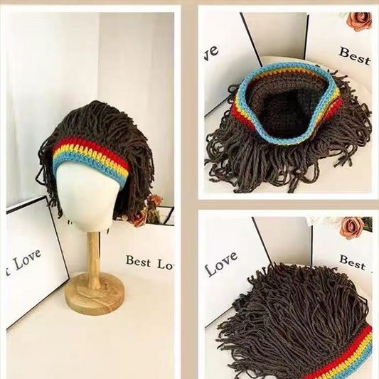 Bonnet unisexe en tricot avec dreadlocks