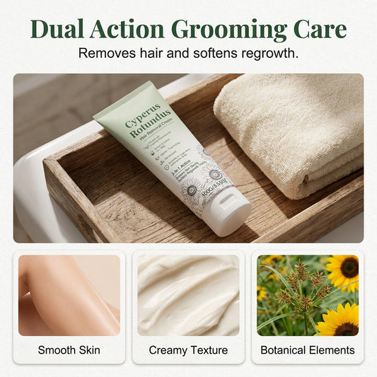 Crème dépilatoire pour une peau lisse comme de la soie