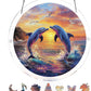 Puzzle en acrylique « Coucher de soleil et mer » à accrocher à la fenêtre