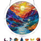 Puzzle en acrylique « Coucher de soleil et mer » à accrocher à la fenêtre