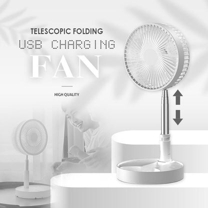 🌀 PROMO LIMITÉE 50% DE RÉDUCTION ! 🔋 Ventilateur Télescopique Pliable Rechargeable USB – Silencieux, 180° Rotatif, 4 Vitesses, Portable ✨