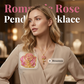 Collier avec pendentif rose délicat pour femme