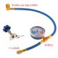 🔧⚙️ PROMO FLASH 50% ! Kit de Remplissage de Réfrigérant R134a – Avec Manomètre (0-350 PSI), Raccord Rapide 13mm, Compatible R12/R22, pour Climatisation Auto 🚗