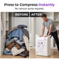 🧺📦 PROMO FLASH 50% ! Sacs de Rangement Sous Vide pour Maison – Compression par Pression, Technologie Ions d'Argent Antibactérienne, 2 Tailles, Gain de Place Maximal ✨