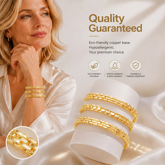 ✨ 50 % DE RÉDUCTION POUR UNE DURÉE LIMITÉE ! ✨ Bracelet à maillons géométriques – Minimaliste, moderne, raffiné 🔷