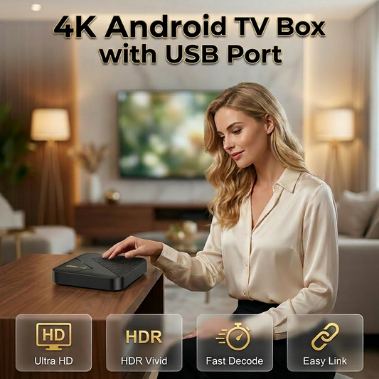 📺 PROMO LIMITÉE 50% DE RÉDUCTION ! 💥 Boîtier Android TV 4K HDR – USB, Jeu Fluide, Refroidissement Intelligent ✨