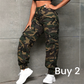 Pantalon de jogging cargo camouflage pour femme