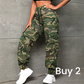 Pantalon de jogging cargo camouflage pour femme