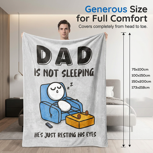 Couverture douillette en peluche pour papa