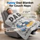 Couverture douillette en peluche pour papa