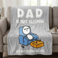 Couverture douillette en peluche pour papa