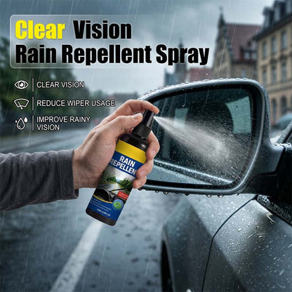 Spray Répulsif Anti-Pluie pour Pare-Brise Clarté Cristal