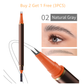Crayon à sourcils liquide à double embout avec deux pointes