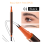 Crayon à sourcils liquide à double embout avec deux pointes