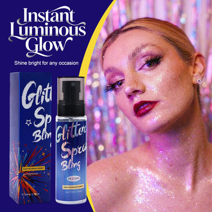 ✨💥 50% off! Long-lasting glitter spray for skin & hair – Instant radiant glow for parties, festivals, and special occasions