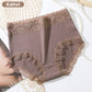 [Meilleur cadeau pour elle] Culotte en dentelle taille haute en coton pour femme