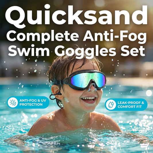 Lunettes de natation anti-buée avec bouchons d’oreilles et pince-nez