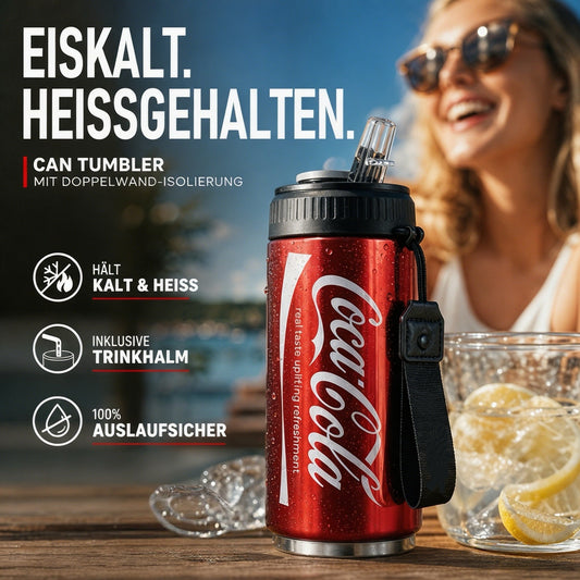 🥤 Mug isotherme à double paroi en acier inoxydable en forme de canette de cola