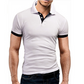Men's Contrast Trim Short Sleeve Collared Shirt