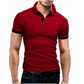 Men's Contrast Trim Short Sleeve Collared Shirt