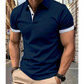 Men's Contrast Trim Short Sleeve Collared Shirt
