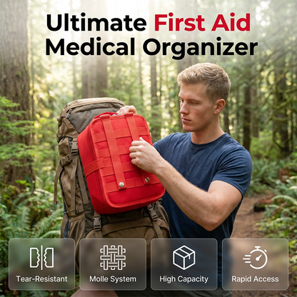 🚑 PROMO LIMITÉE 50% DE RÉDUCTION ! 🩹 Sac Organisateur Médical d’Urgence – Tissu Oxford, Modules Intelligents, Fixation Tactique 🏥