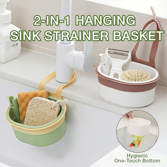 🧼🔥 PROMO Panier filtre 2-en-1 suspendu évier retient déchets gain de place nettoyage ultra simple ✨