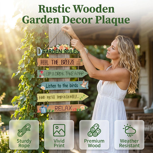 Panneau décoratif mural rustique en bois pour jardin