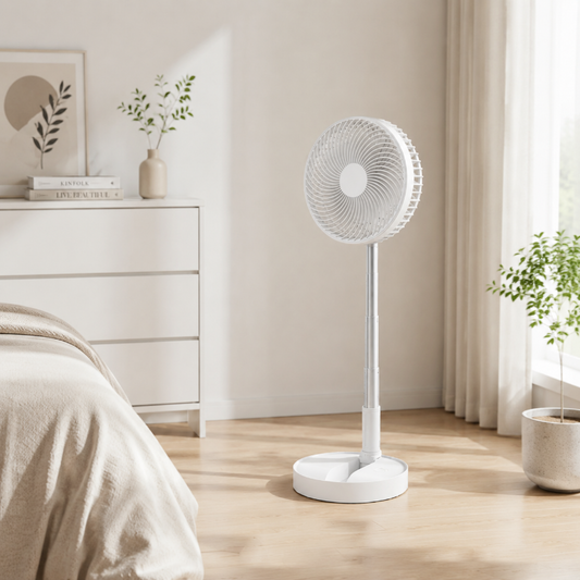 Ventilateur de sol télescopique multifonctionnel portable