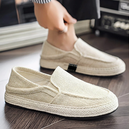 👟 PROMO LIMITÉE 50% DE RÉDUCTION ! ✨ Chaussures Slip-On en Toile Homme – Respirantes, Flexibles, Style Décontracté 🌿