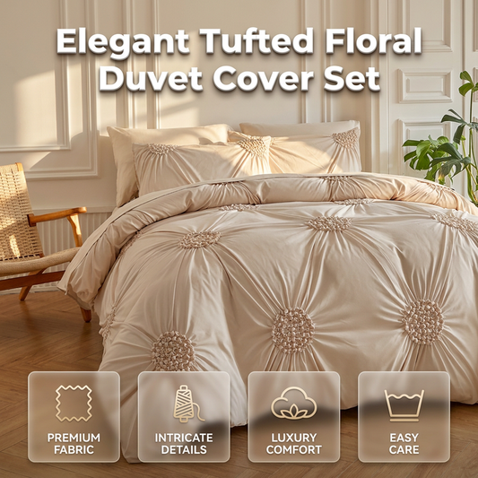 🛏️ PROMO LIMITÉE -50% ! ✨ Parure de Housse de Couette à Plis Pincés – Design Élégant, Tissu Mélangé Doux & Respirant, Teinte Kaki Apaisante, Plusieurs Tailles 🌙🌸